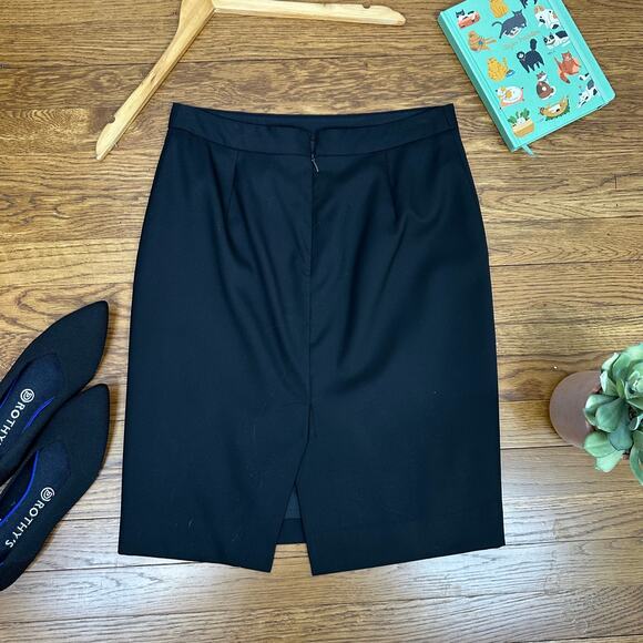 J. Crew Black No. 2 Pencil Skirt in Super 120s Wool - Picture 3 of 7